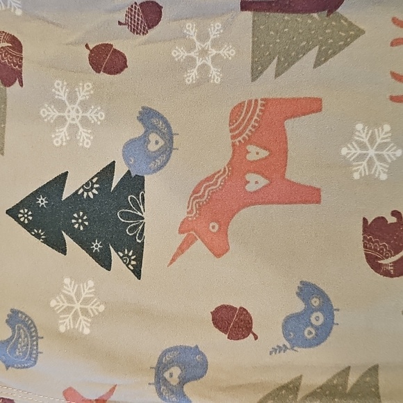 LuLaRoe Unicorn Christmas Leggings O/S - Picture 2 of 3